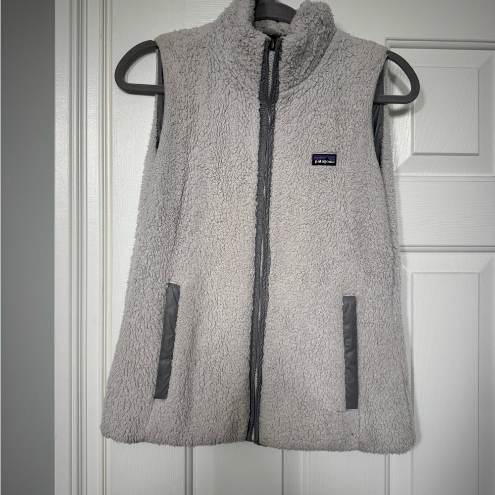 Patagonia Gray Sherpa Fleece Vest